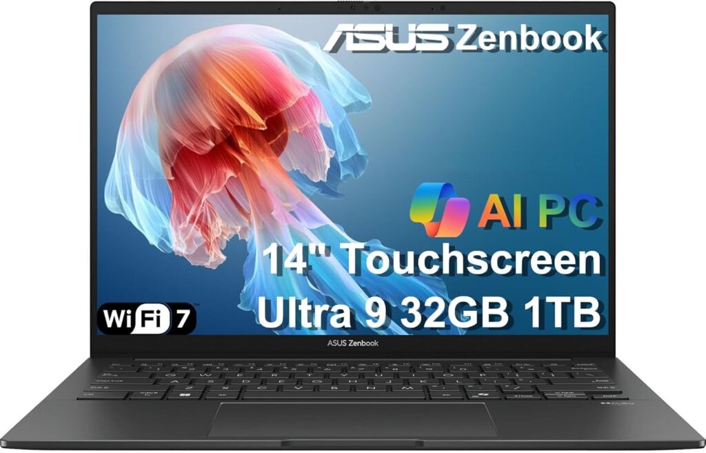 ASUS Zenbook 14 AI PC OLED Touchscreen Laptop